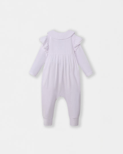 Ruffle Truffle Playsuit - White - Atlas & Maya  Ruffle Truffle Playsuit - White Bamboo Zippy