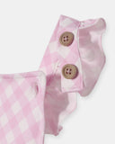 Ruffled Playtime Overall - Blush Plaid - Atlas & Maya
