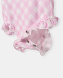 Ruffled Playtime Overall - Blush Plaid - Atlas & Maya