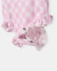 Ruffled Playtime Overall - Blush Plaid