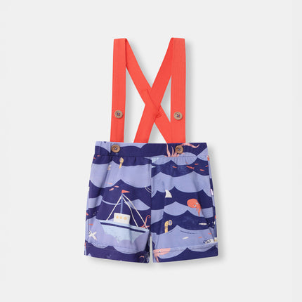 Shortie with Straps - Ocean Snuggles - Atlas & Maya