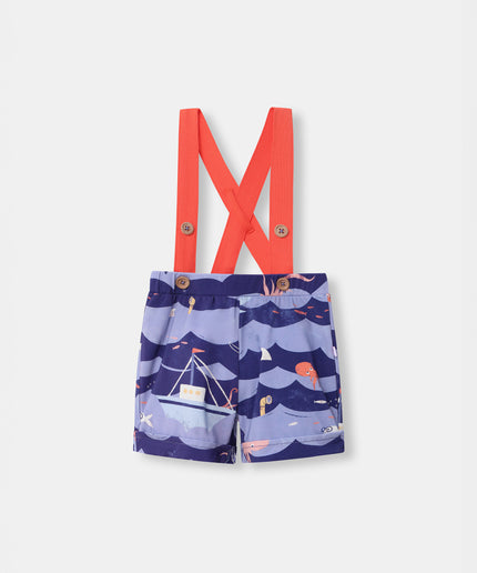 Shortie with Straps - Ocean Snuggles - Atlas & Maya