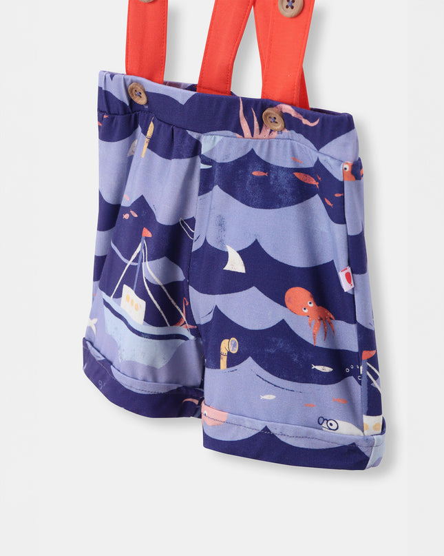 Shortie with Straps - Ocean Snuggles - Atlas & Maya