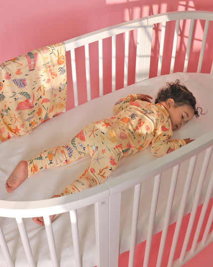 Sleepy Time Pajama - Mermaid Love - Atlas & Maya  Sleepy Time Pajama - Mermaid Love Bamboo sleepsuit