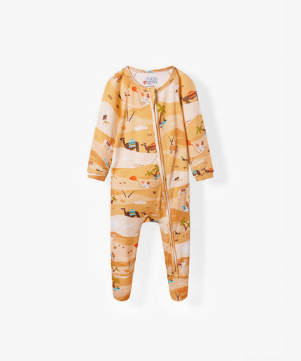 Desert camel bamboo baby sleepsuit Sleepy Time newborn to 24 months