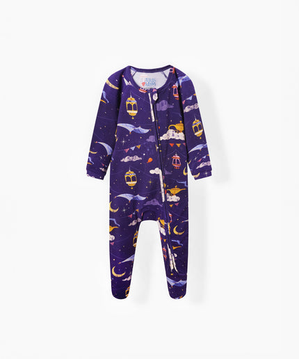 Sleepy Time Pajama - Enchanted Nights - Atlas & Maya  Sleepy Time Pajama - Enchanted Nights Bamboo sleepsuit