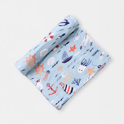 Swaddle Blanket - Anchor Away - Atlas & Maya