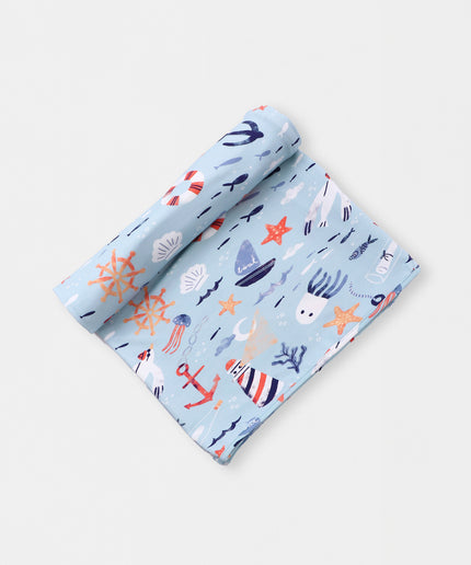 Swaddle Blanket - Anchor Away - Atlas & Maya