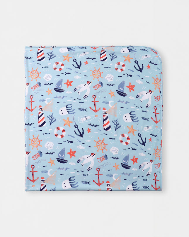 Swaddle Blanket - Anchor Away - Atlas & Maya