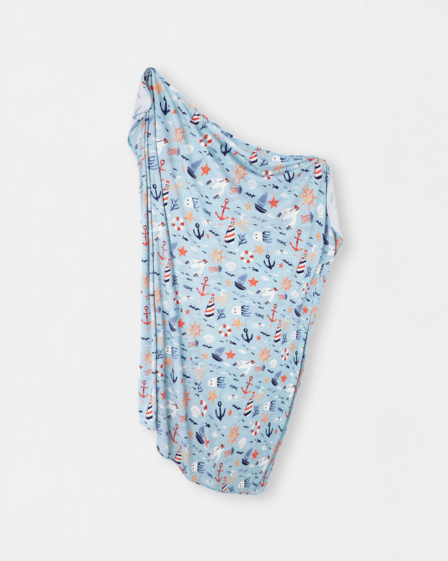 Swaddle Blanket - Anchor Away - Atlas & Maya
