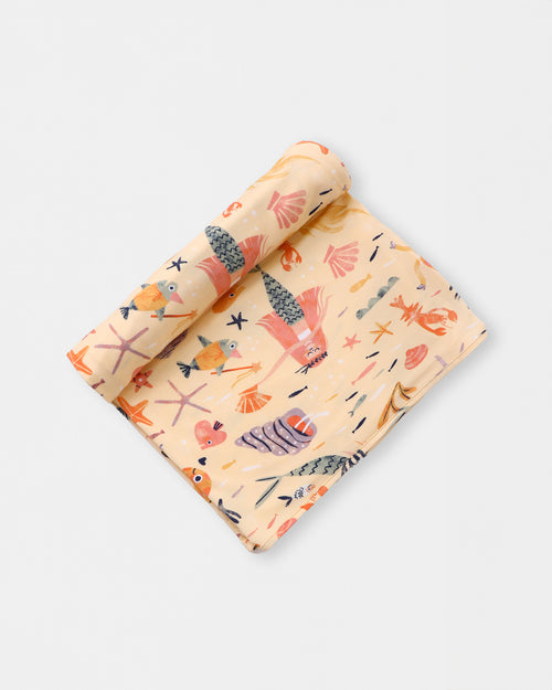 Swaddle Blanket - Mermaid Love - Atlas & Maya