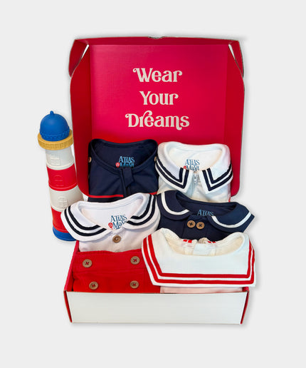 The Sailor Boy Set - Look B - Atlas & Maya  The Sailor Boy Set - Look B Bamboo Gift Box