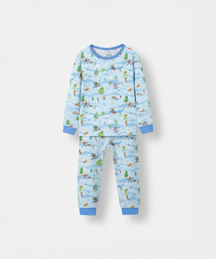 Nighty Night Pajama (2-10 Years) - Winter Wonderland - Atlas & Maya  Nighty Night Pajama (2-10 Years) - Winter Wonderland Bamboo Pajama